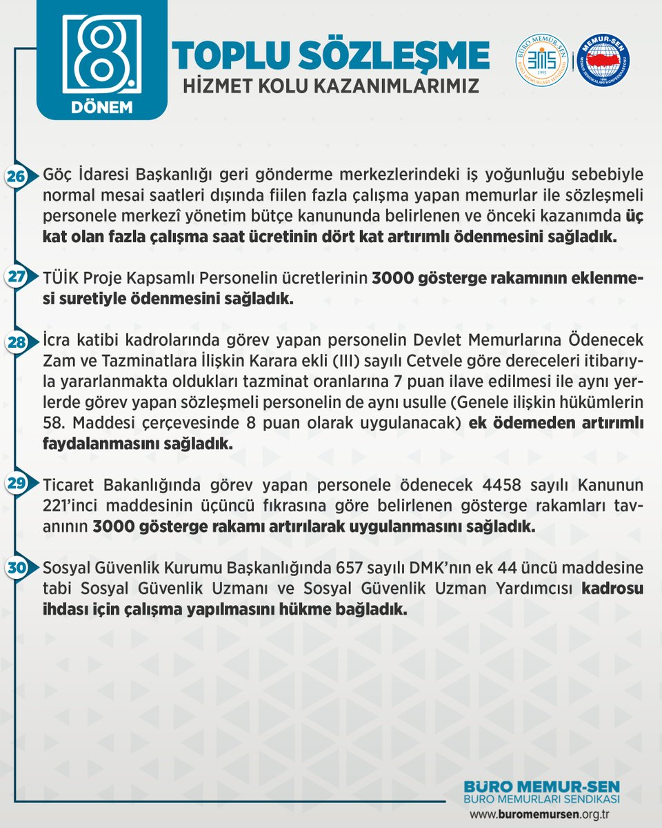 ✅HİZMET KOLUMUZA YÖNELİK KAZANIMLAR⤵️