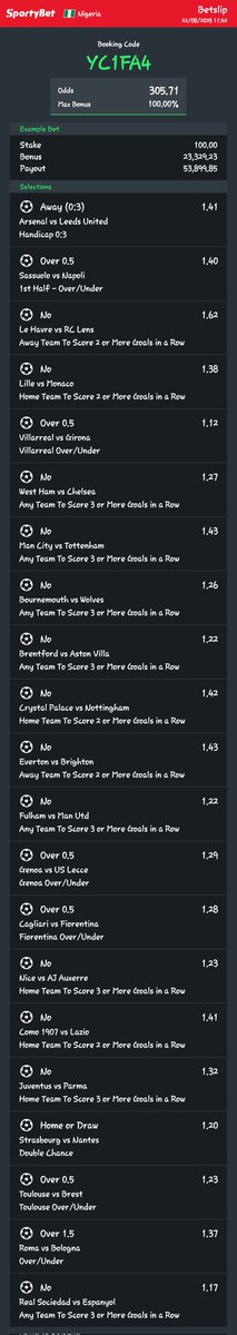 Odds2winPro's tweet photo. YC1FA4:
300+ odds for the weekend. 
Let's hope for the best. https://t.co/bvFbxq7COY