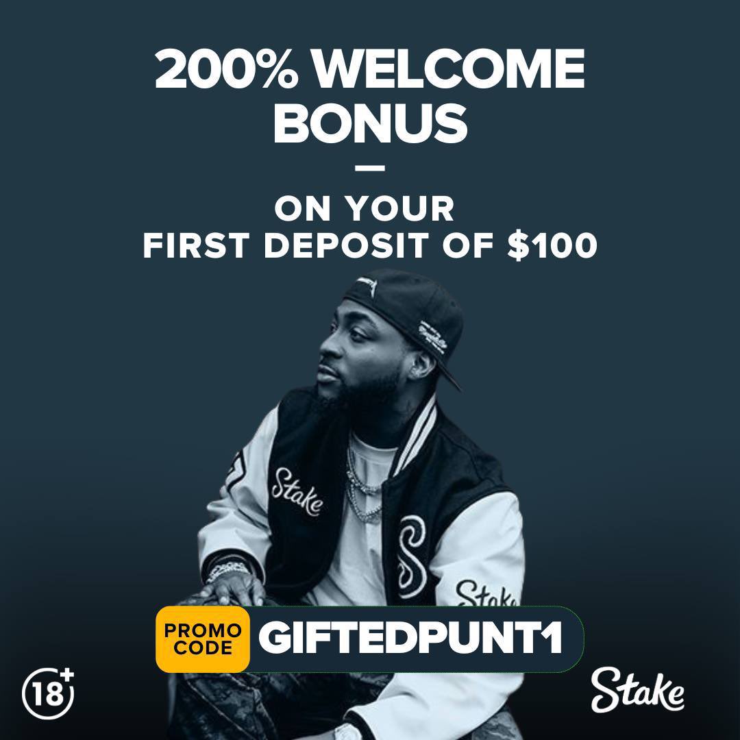THE BOSS BET๐
๐ (@giftedpunt) on Twitter photo SHARP 30ODD ON STAKE
Register with my link so you can have access to my code ๐ฅ๐๐๐๐๐๐๐๐
Link: stake.com/?c=GIFTEDPUNT1
Promocode: GIFTEDPUNT1
welcome bonus : 200% on your first deposit๐๐
โ +18 / ๐
โ Bet responsibly
โ Stake ๐30+ odds๐๐
stake.com/sports/home?iiโฆ SHARP 30ODD ON STAKE
Register with my link so you can have access to my code ๐ฅ๐๐๐๐๐๐๐๐
Link: stake.com/?c=GIFTEDPUNT1
Promocode: GIFTEDPUNT1
welcome bonus : 200% on your first deposit๐๐
โ +18 / ๐
โ Bet responsibly
โ Stake ๐30+ odds๐๐
stake.com/sports/home?iiโฆ