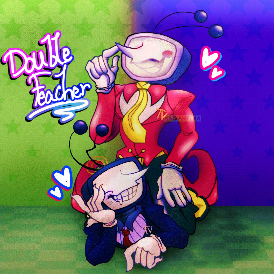 EmotionalHyena's tweet photo. Coming straight to YOUR house! #defernull #DELTARUNE #mranttenna #doublefeacher https://t.co/vx7cgvEeFS