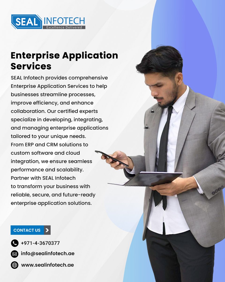 sealinfotech's tweet image. SEAL Infotech offers end-to-end Enterprise Application Services designed to optimize business operations and support digital transformation.

📞 +971-4-3670377
🌐 sealinfotech.ae

#enterpriseapplications #applicationservices #erp #crm #hrms #businessapplications