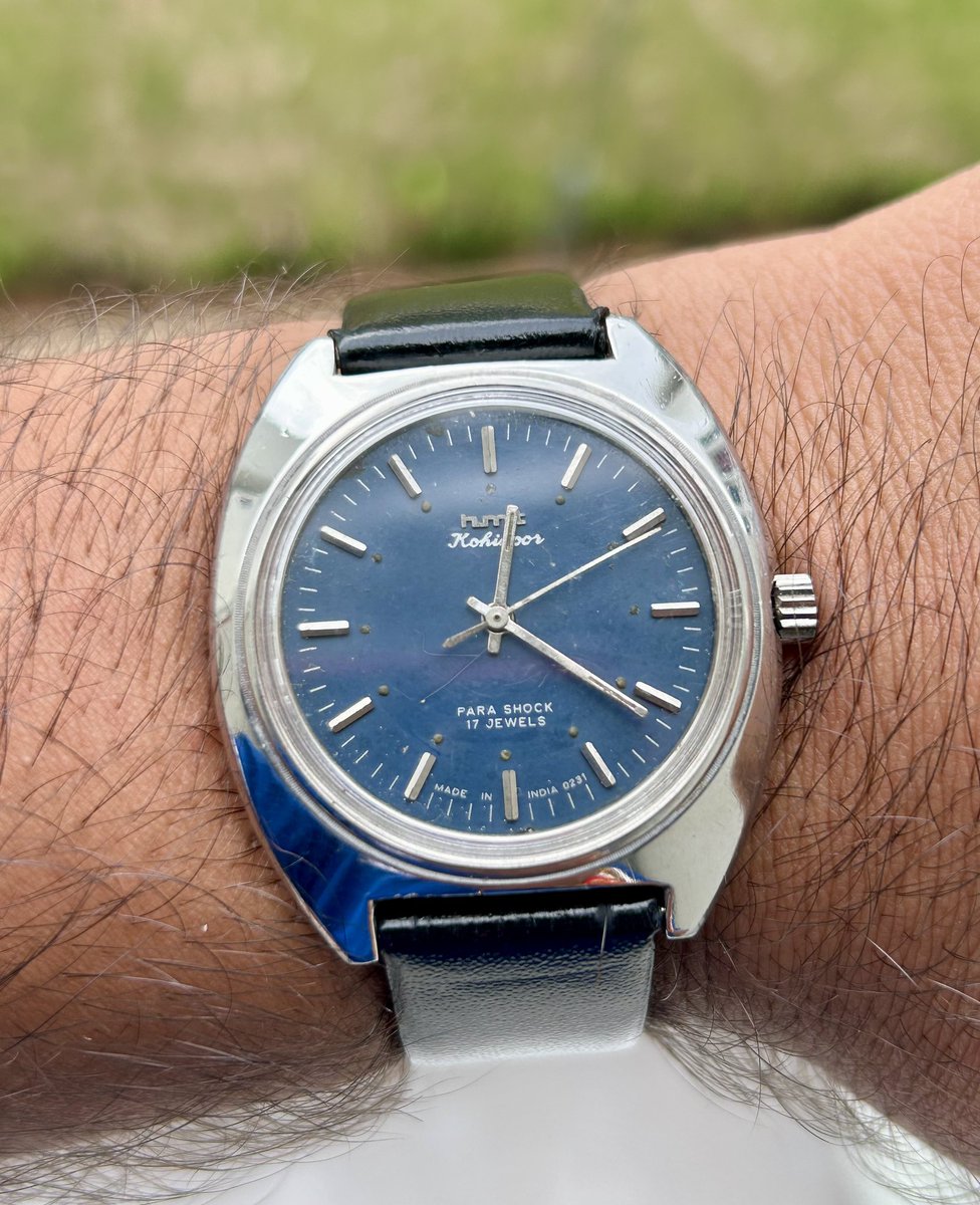 HMT Kohinoor on my wrist today , it’s Named after the famed diamond, the Kohinoor signifies prestige and rarity , same like this shade of blue which is rare to find.