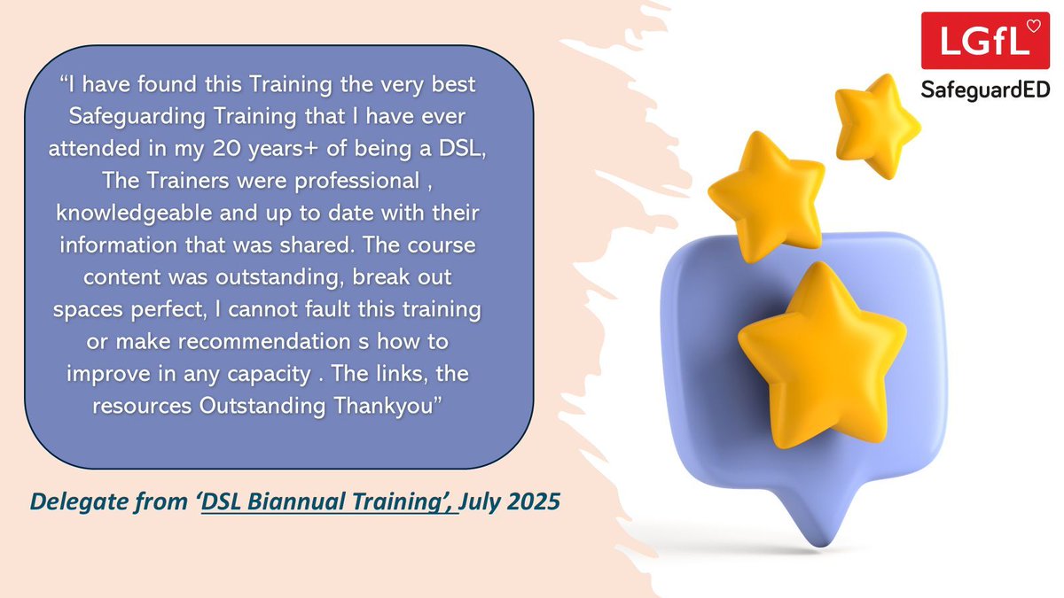 LGfL SafeguardED 🫂☂️📱😟 ➡🙂⛑️ (@lgflsafeguarded) on Twitter photo We offer a broad range of FREE #safeguarding training for DSLs, governors, curriculum leads and techs.
LOOK & BOOK: training.lgfl.net
<a href="/LGfLIncludED/">IncludED - LGfL</a>
<a href="/LGfL/">LGfL♥️</a>
<a href="/johnjackson1066/">John Jackson ❤ 🇺🇦 🔥</a>
#Prevent #OnlineSafety #neglect #filtering We offer a broad range of FREE #safeguarding training for DSLs, governors, curriculum leads and techs.
LOOK & BOOK: training.lgfl.net
<a href="/LGfLIncludED/">IncludED - LGfL</a>
<a href="/LGfL/">LGfL♥️</a>
<a href="/johnjackson1066/">John Jackson ❤ 🇺🇦 🔥</a>
#Prevent #OnlineSafety #neglect #filtering