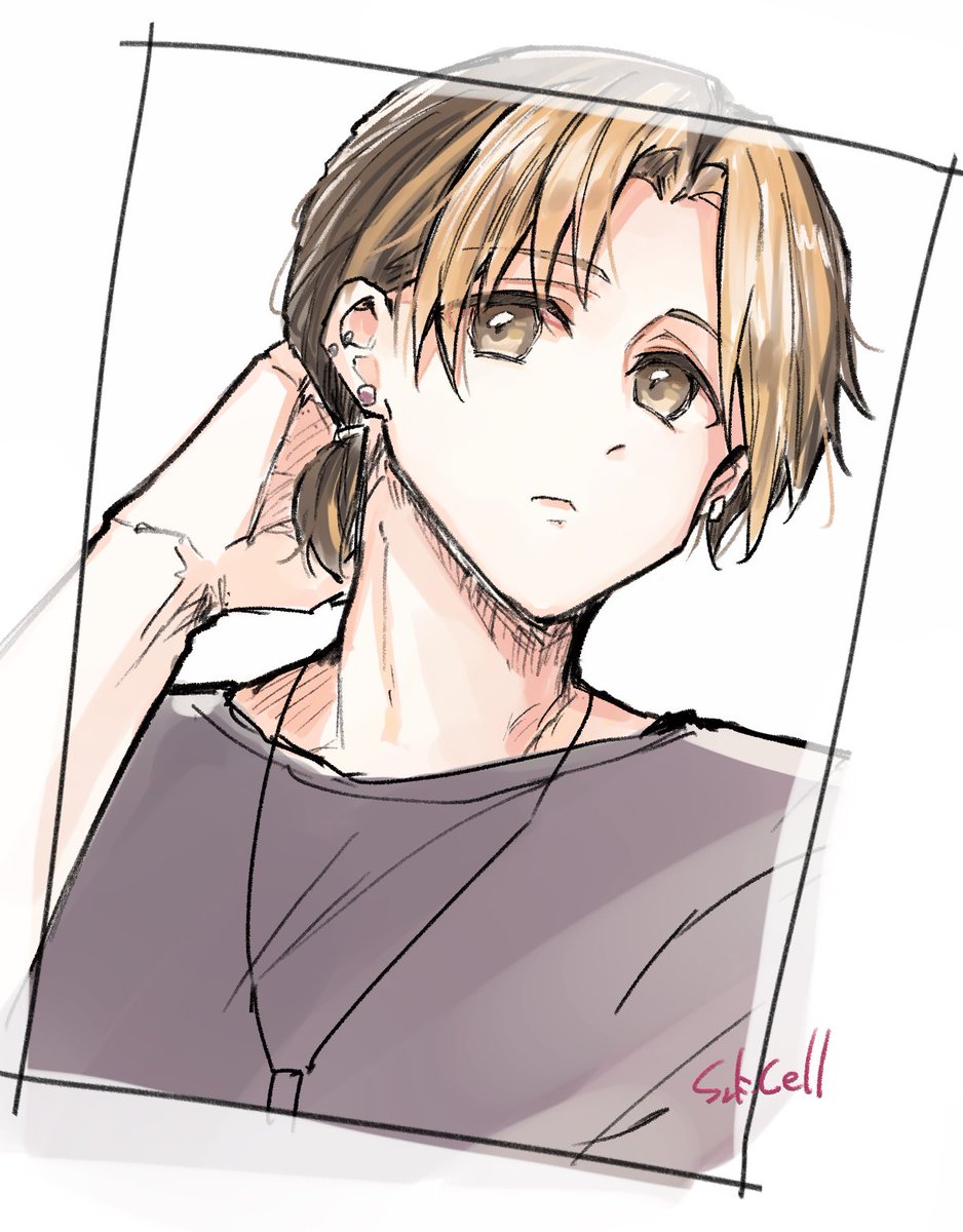 szk_cell's tweet image. #地下室のポラリス
結構髪伸びてきたのを自撮りで教えてくれるリーダー（ファンミ仕様の髪色