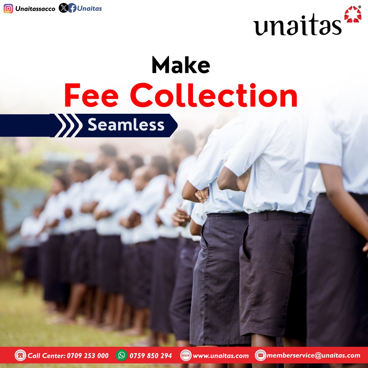 If collecting school fees still feels like a stressful manual process, it’s time to rethink. With Unaitas, schools can go digital, accepting payments via mobile and keeping track in real time. The result? Better records, better planning and fewer headaches. Join us today.