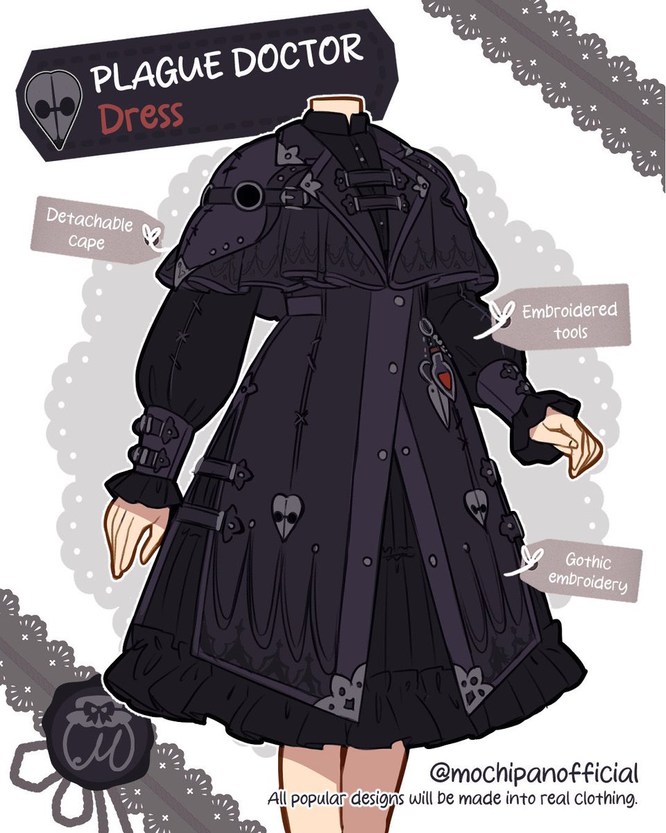 AbeilleMa's tweet photo. @mochipanco My absolute favorite is the Plague Doctor Dress ! I really like gothic stuff 🖤 https://t.co/fnWA25vgJr