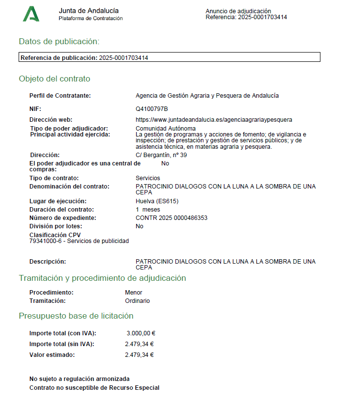 antonio barreda (@abarreda1965) on Twitter photo Que generosa es la AGAPA repartiendo el dinero de mis impuestos. 3.000 euros de vellón por patrocinar un acto privado de una asociación presidida por un bodeguero, y por el que, además, te cobran. Así se va el dinero público por las cañerías. <a href="/JuanMa_Moreno/">Juanma Moreno</a> <a href="/RamonFPM/">Ramón Fernández-Pacheco M</a> Que generosa es la AGAPA repartiendo el dinero de mis impuestos. 3.000 euros de vellón por patrocinar un acto privado de una asociación presidida por un bodeguero, y por el que, además, te cobran. Así se va el dinero público por las cañerías. <a href="/JuanMa_Moreno/">Juanma Moreno</a> <a href="/RamonFPM/">Ramón Fernández-Pacheco M</a>