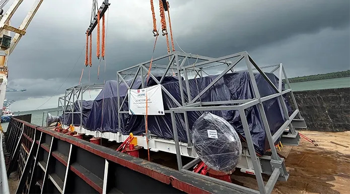 Multipurpose operator Swire Projects has transported five gas metering skids, plus accessories, from Port Klang, Malaysia to Dampier, Western Australia.

bit.ly/4lCybdS
 
#heavylift #projectcargo #projectlogistics #projectforwarding #logistics