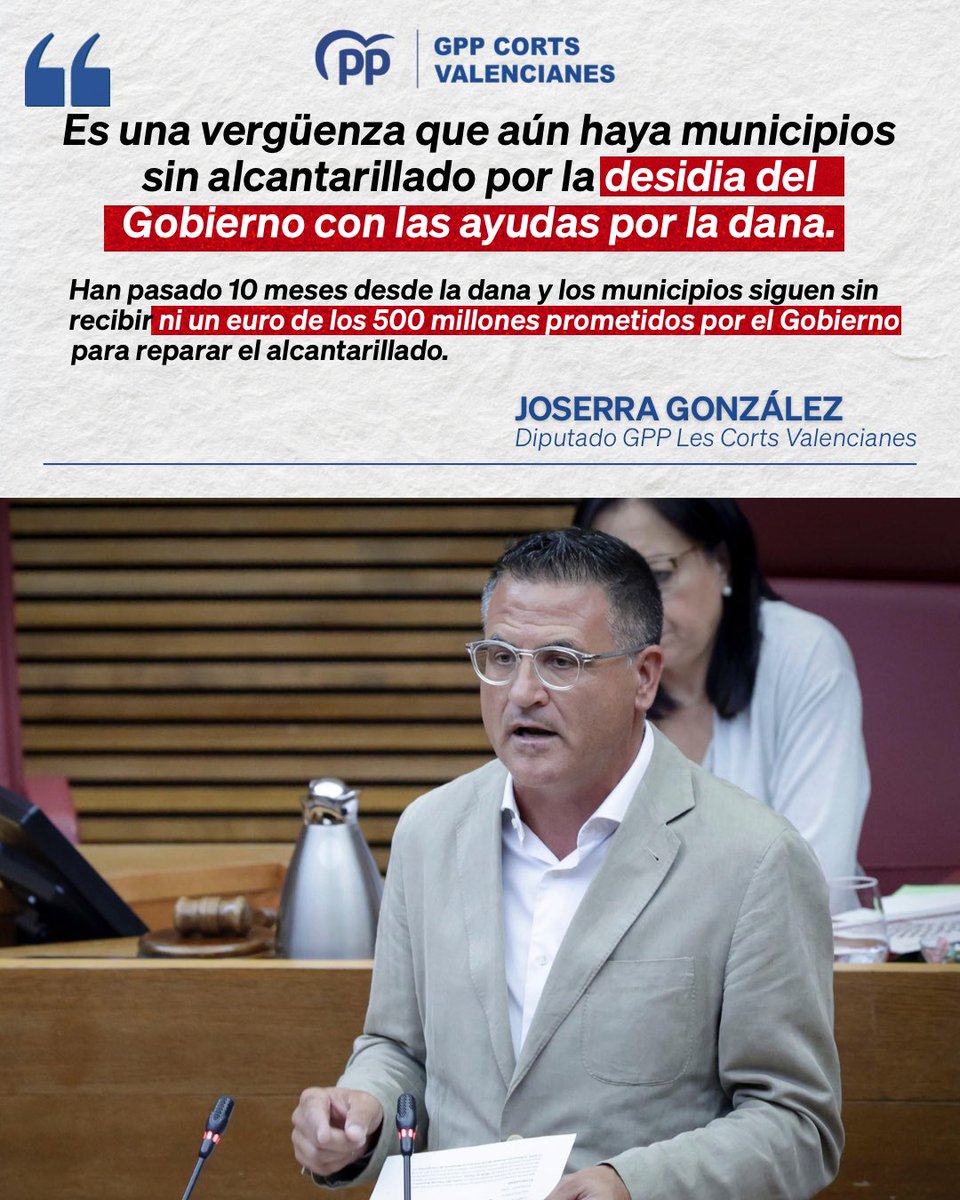 ⚠️ Los vecinos conviven con insalubridad y malos olores mientras Sánchez pone excusas.

🔴 Un agravio más a sumar a la lista de un Gobierno que obstaculiza nuestra reconstrucción.

🗣️ <a href="/JoserraZarate/">José Ramón González de Zárate</a> 
🔗 ppcv.com/joserra-gonzal…