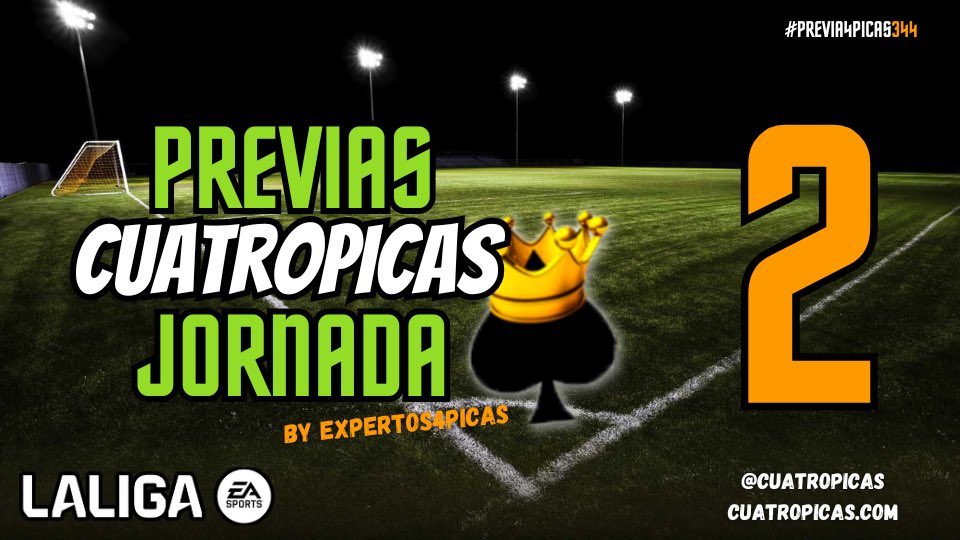 🚨🚨🚨

Súbete ⬆️, que empezamos a despegar 🛫, ya está aquí la Previa de la Jornada 2 🔥🔥

La mejor Previa 🚦 de los mejores expertos 👨🏻‍💻👨🏻‍💻 en <a href="/cuatropicas/">Cuatro Picas ♠️</a> !!🤩

Cronistas 📊 11 probables 🎯 Recomendados 🔝

Gana 🏆 tu liga con nuestra ayuda 🤓👇🏻

cuatropicas.com/2025/08/22/pre…