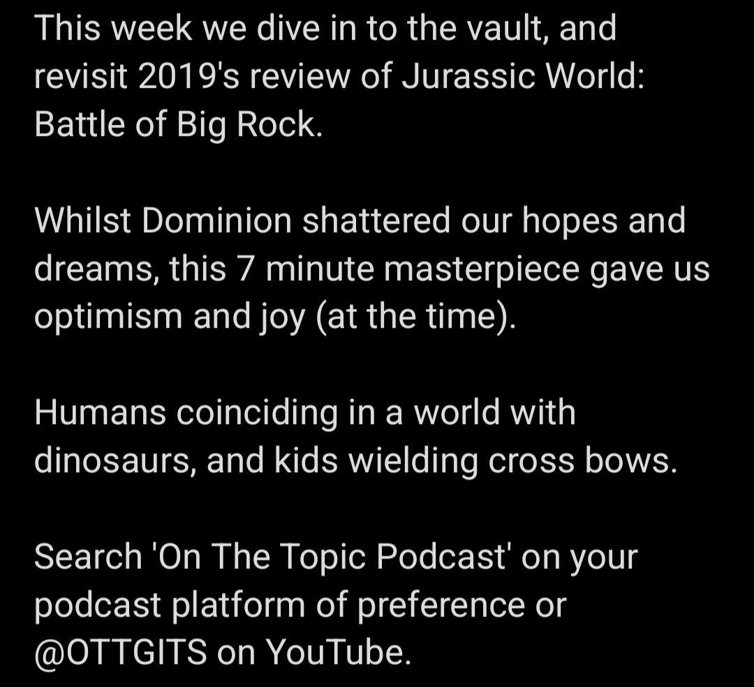 THROW BACK FRIDAY!

#OnTheTopic #Podcast #PodernFamily #BritPodScene #JurassicPark #JurassicWorld #BattleOfBigRock #ColinTrevorrow #ThrowBack #Portsmouth #Southsea #PortsmouthCreatives