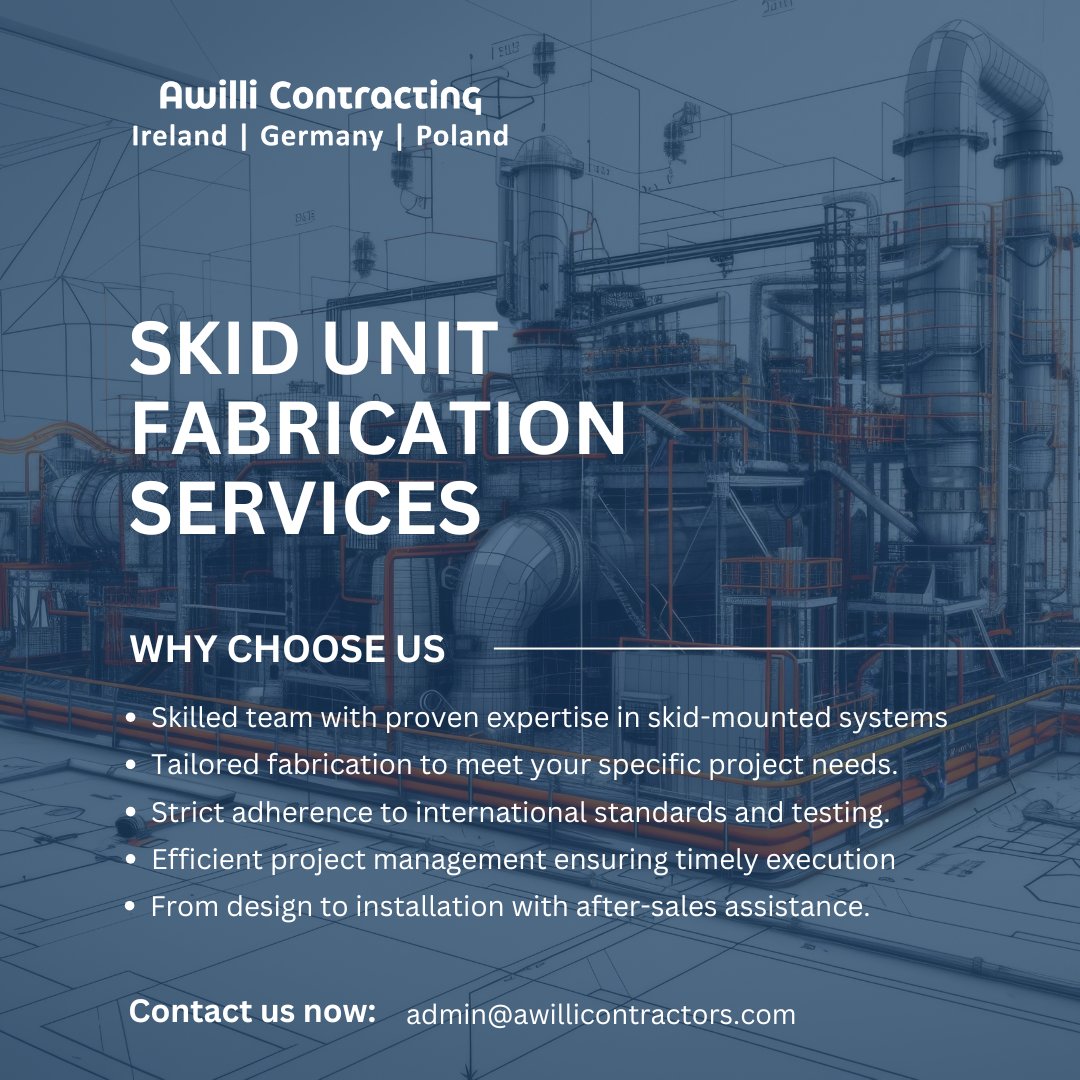 AwilliContract's tweet image. Skid Unit #FabricationServices
At Awilli Contracting, we specialize in #fabricating skid units tailored to your project needs. From engineering to quality fabrication &amp;amp; installation, our team ensures precision in every unit.
📧admin@awillicontractors.com
🌐awillicontractors.com