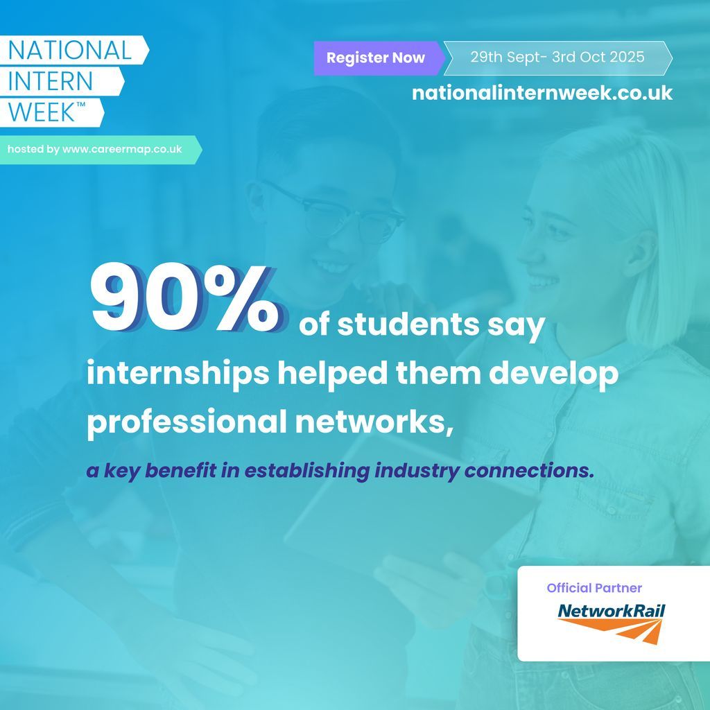CareermapNews's tweet image. Hosting a National Intern Week event lets you:

🌟Build trust with your audience
🌟Showcase your opportunities in real time
🌟Attract top talent before competitors do

Gain access to thousands of ambitious students➡️ Contact oliver@careermap.co.uk

#NIW2025 #NationalInternWeek