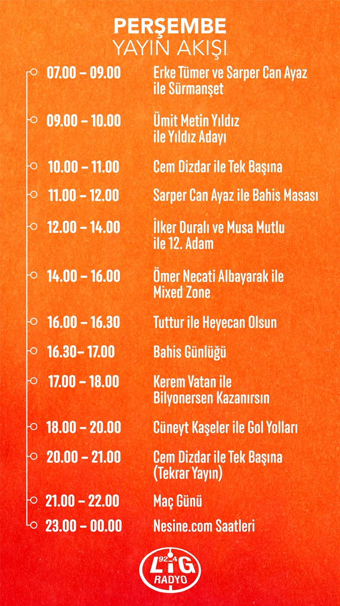 📢 Lig Radyo 2025-2026 Dönemi Yayın Akışı

<a href="/ErkeTumer/">ErkeTum05</a> <a href="/sarpercanayaz/">Sarper Can AYAZ</a> <a href="/umyldz/">Ümit Metin Yıldız</a> #CemDizdar <a href="/ucarburak1/">Burak Uçar</a> <a href="/ilkerdurali/">ilker duralı</a> <a href="/musaamutlu/">Musa Mutlu</a> <a href="/necatialbayrak5/">Ömer Necati Albayrak</a> <a href="/kaputamorta/">Kerem Vatan</a> <a href="/cuneytkaseler/">Cüneyt Kaşeler</a> <a href="/halukkesim/">Haluk Kesim</a> <a href="/SafacanK/">Safa Can Konuksever</a> <a href="/mkaradagg7/">Muhammed Karadağ</a>