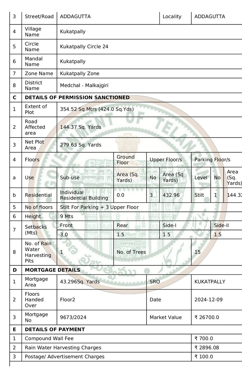 HydCitizen1235's tweet photo. @CommissionrGHMC @GHMCOnline @zc_kukatpally @DCkukatpayCMO హైదర్ నగర్ డివిజన్ అడ్డగుట్ట లోని ప్లాట్ నెంబర్ 91 స్టిల్ట్+3 అనుమతులు పొంది దర్జాగా ఆరు  అంతస్తులు వేసి.. ఫైల్ నెంబర్ 461435 / 10752 /ghmc2024 టౌన్ ప్లానింగ్ విభాగానికి సవాళ్లు విసురుతున్న భారీ అక్రమ నిర్మాణంపై చర్యలు..? https://t.co/MIVyOhgZS2