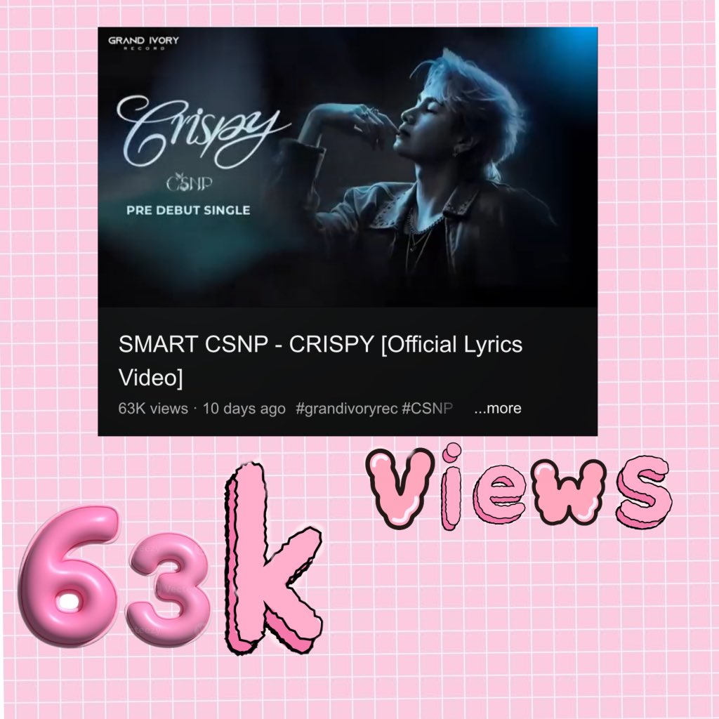 smartcsnpmm's tweet photo. 𝐂𝐑𝐈𝐒𝐏𝐘 - 𝟔𝟑𝐊 𝐕𝐢𝐞𝐰𝐬 💖
( 𝟏𝟎𝟎𝐊 ) 𝐆𝐨 𝐆𝐨 𝐆𝐨 𝐆𝐨 🏃🏻‍♀️‍➡️ 

@smart_csnp 
#smartchisanupong #smartcsnp
#WeAreSyra #SYRA https://t.co/NGdwDd3dAo
