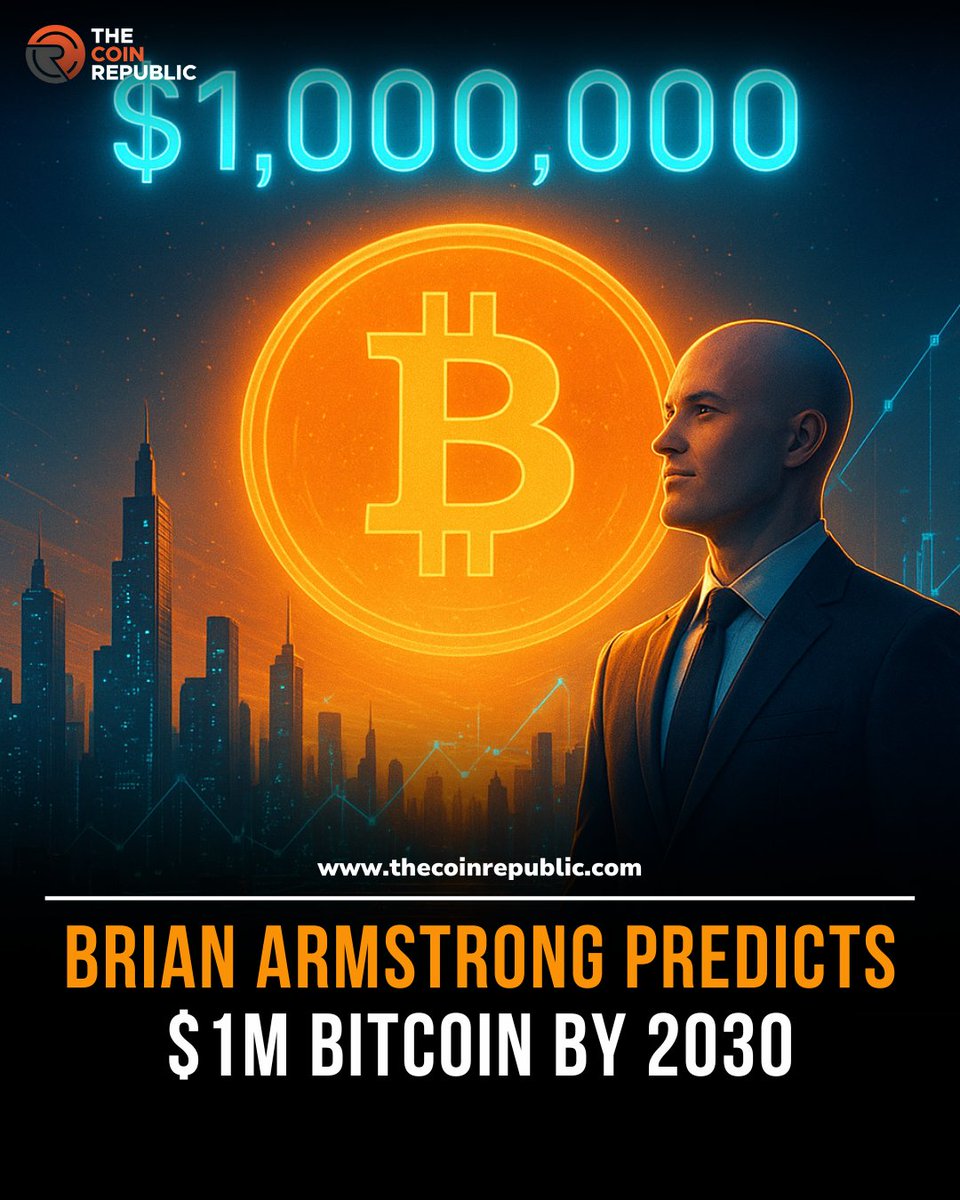 🚀 $1,000,000 Bitcoin? 🚀 Coinbase CEO Brian Armstrong believes BTC could  hit $1M by 2030 In a post on X, Armstrong pointed to: ✓ Clearer crypto  regulations ✓ Rising government adoption as