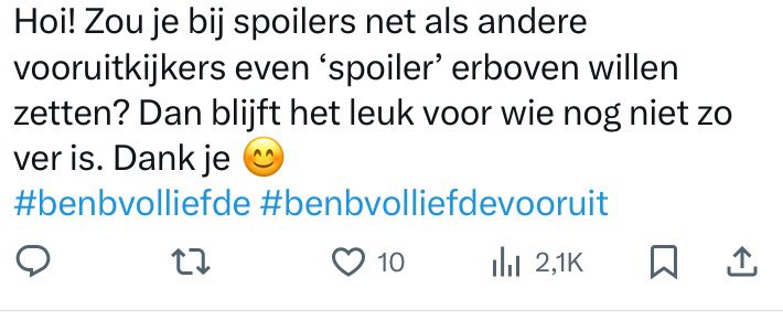 10 likes…
Gebruik lekker zelf
#tegierigvooreenmaandjevideoland
icm #benbvolliefde
Dank je 😊