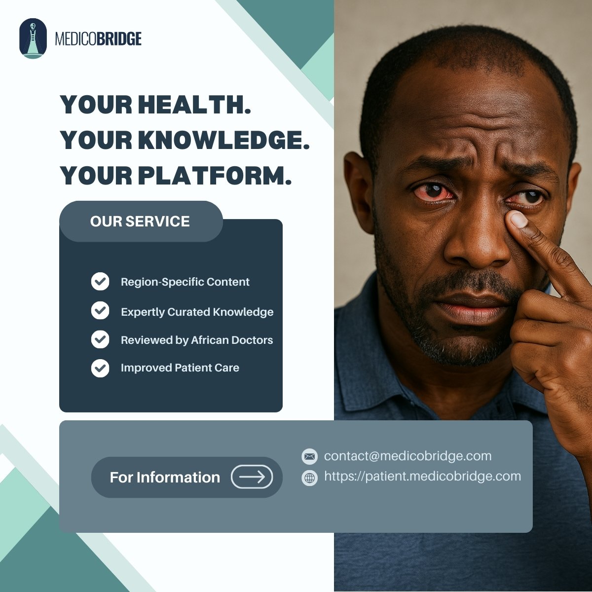 Medico_bridge's tweet photo. 🌍 Africa needs medical platforms built for its realities. That’s why we created Medicobridge — a space where doctors can access conceptualized content and connect. 🚀
👉 https://t.co/hdqoLPykmT
#Medicobridge #AfricanDoctors #MedicalInnovation https://t.co/xZGxevSMQm