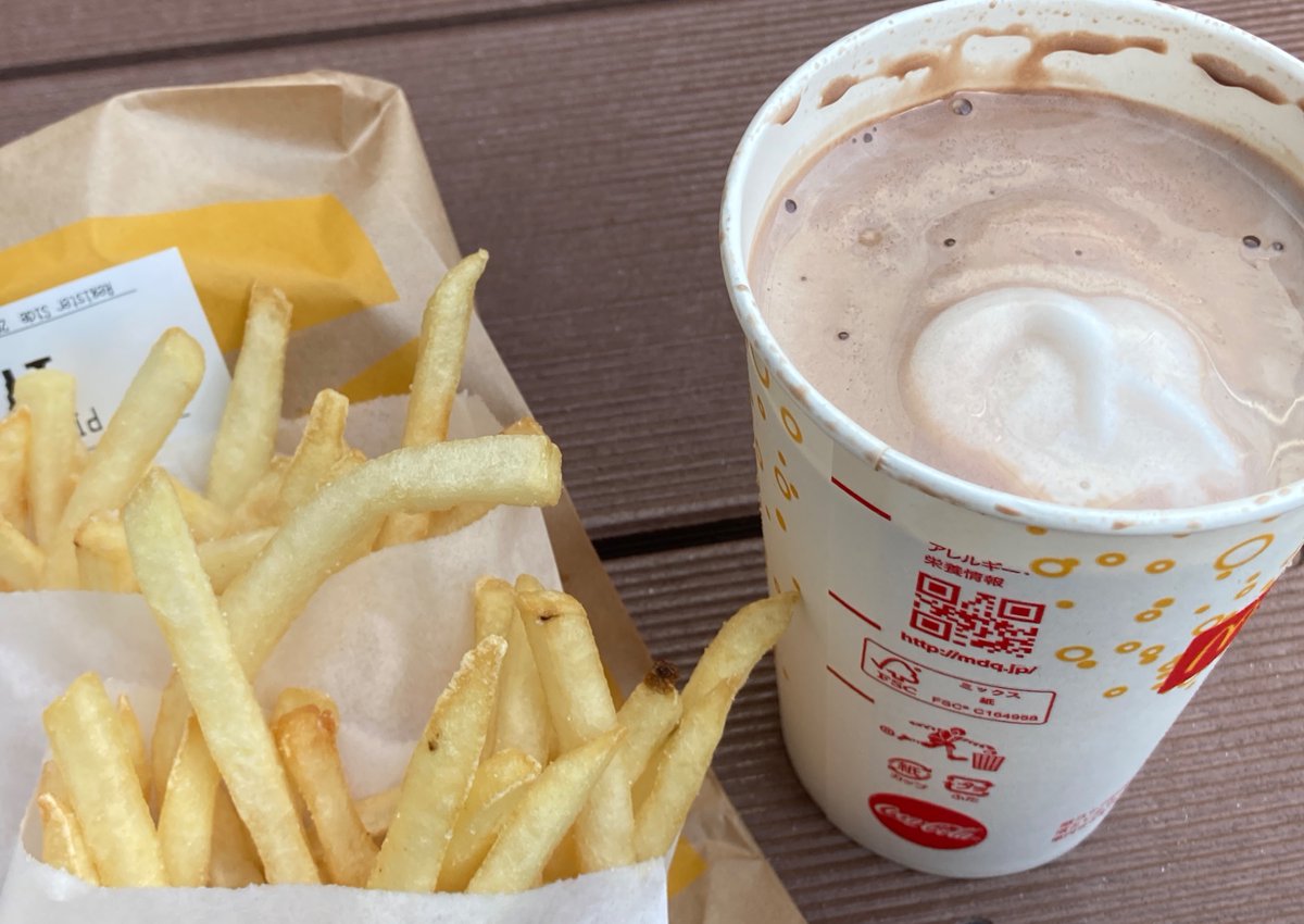 マクドナルドで974番と86番で熱々のマックフライポテトS 2個が無料に