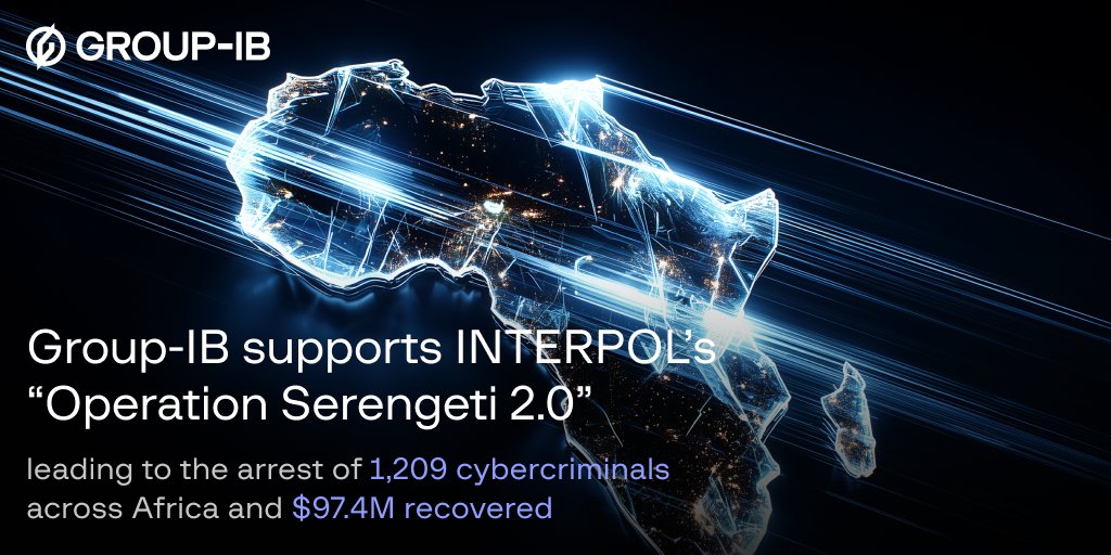 Group-IB is proud to have supported <a href="/INTERPOL_HQ/">INTERPOL</a>'s #OperationSerengeti 2.0, a large-scale multinational crackdown on cybercrime conducted between June and August 2025. Investigators from 18 #African countries and the #UnitedKingdom took part in the operation, which led to the
