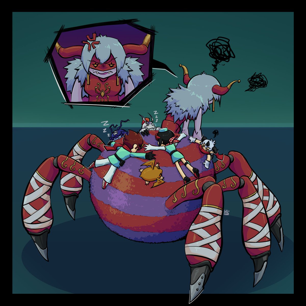 Baby spider simulator. 
Gotta love the new riding mechanic.
#digimon  #digimonfanart  #DigimonStoryTimeStranger #デジモン