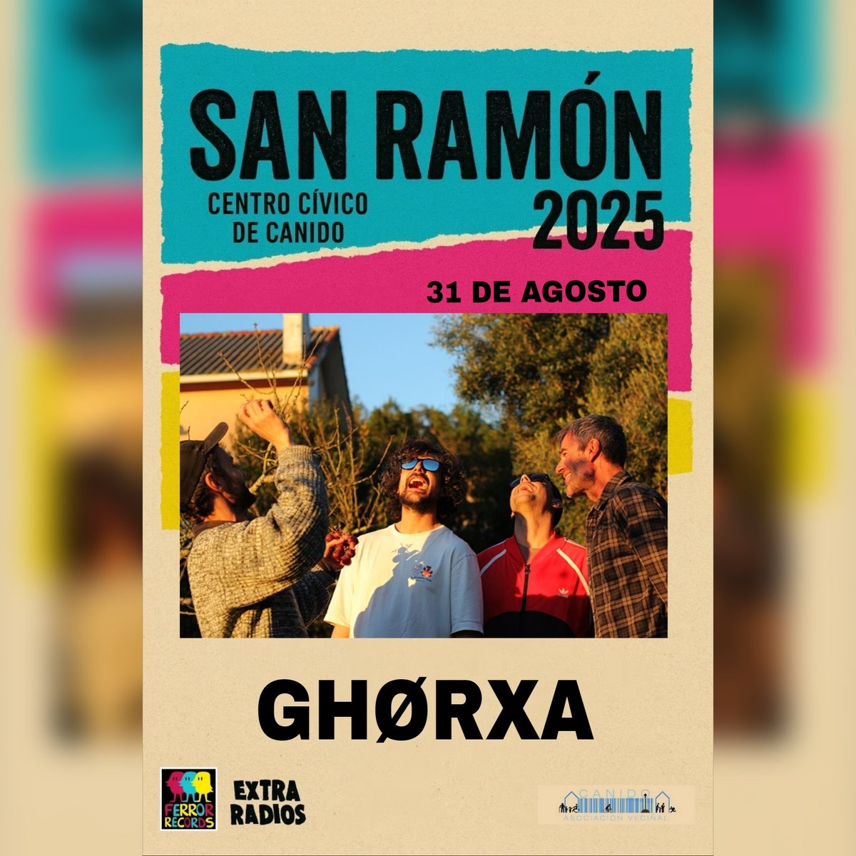 O próximo 31 de Agosto voltamos a celebrar o San Ramón no Centro Cívico de Canido. Nun vermú dende ás 13:00 con:

- Capi Smut
-Ghørxa
-Playa Desmayo
-Vlaklyth @vlaklyth 

Organizan @ferrorrecords e <a href="/extra/">extra</a>.radios, co apoio de @av_canido.

#ferrorrecords #Canido #Ferrol