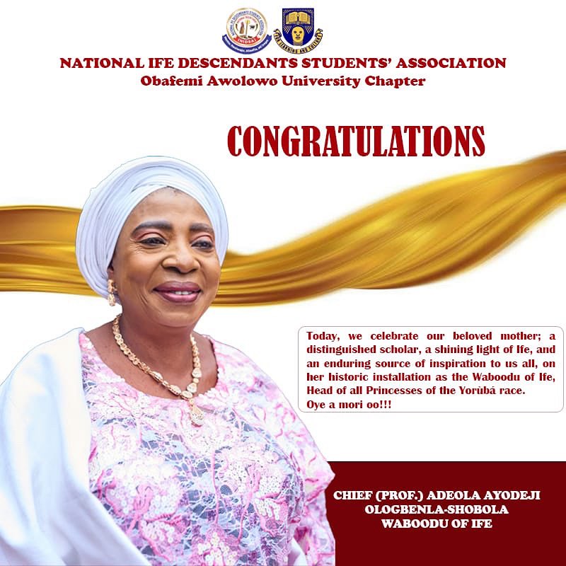 Nidsa_OAU's tweet photo. *Congratulations on your installation* https://t.co/QrtCRzbLVD