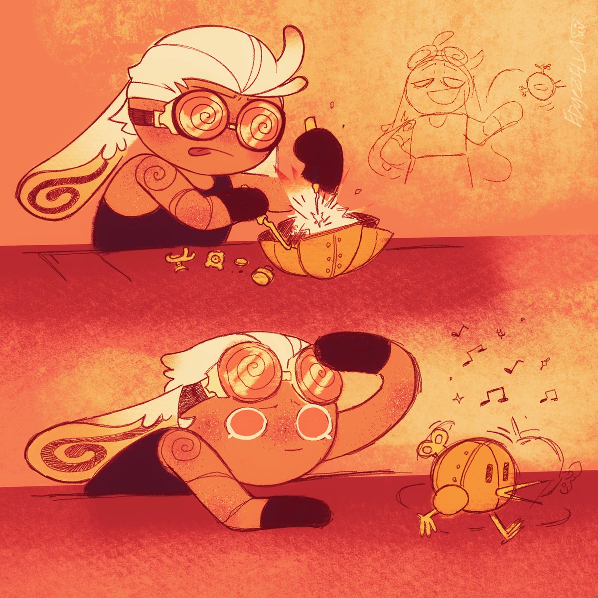 #crkoc
Rabbit really enjoys the process of finding old scraps of something lost and ruined. putting it back to its original form or into something 6 when the project is done, she will simply toss it away. 

[[ other hobbies are cooking and the arts!! :&gt; ]]