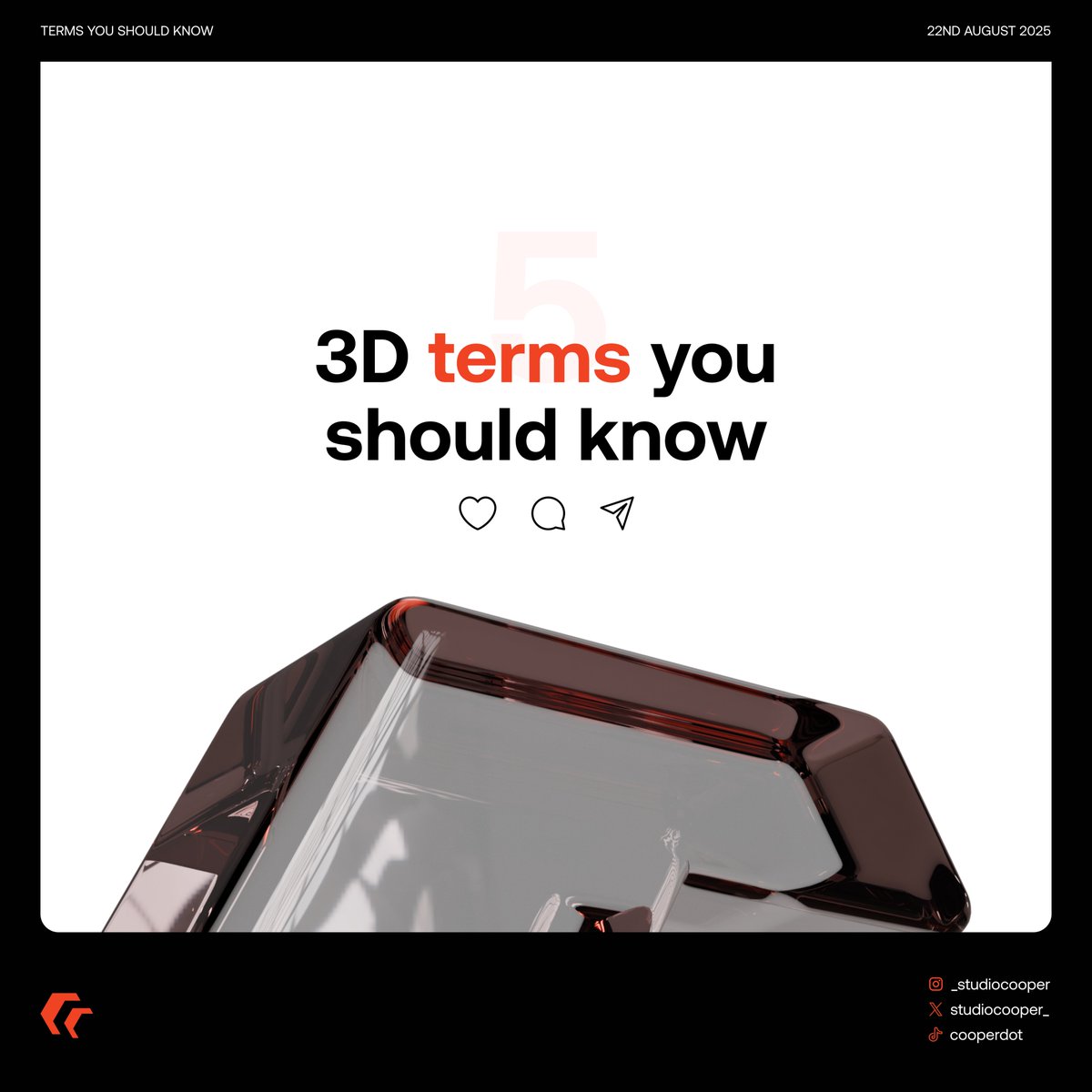 Mastering 3D starts with mastering the basics. Here are essential 3D design terms every creative should know to bring ideas to life.
▪
Save this post for your design journey &amp; share with a fellow 3D enthusiast!

🧵