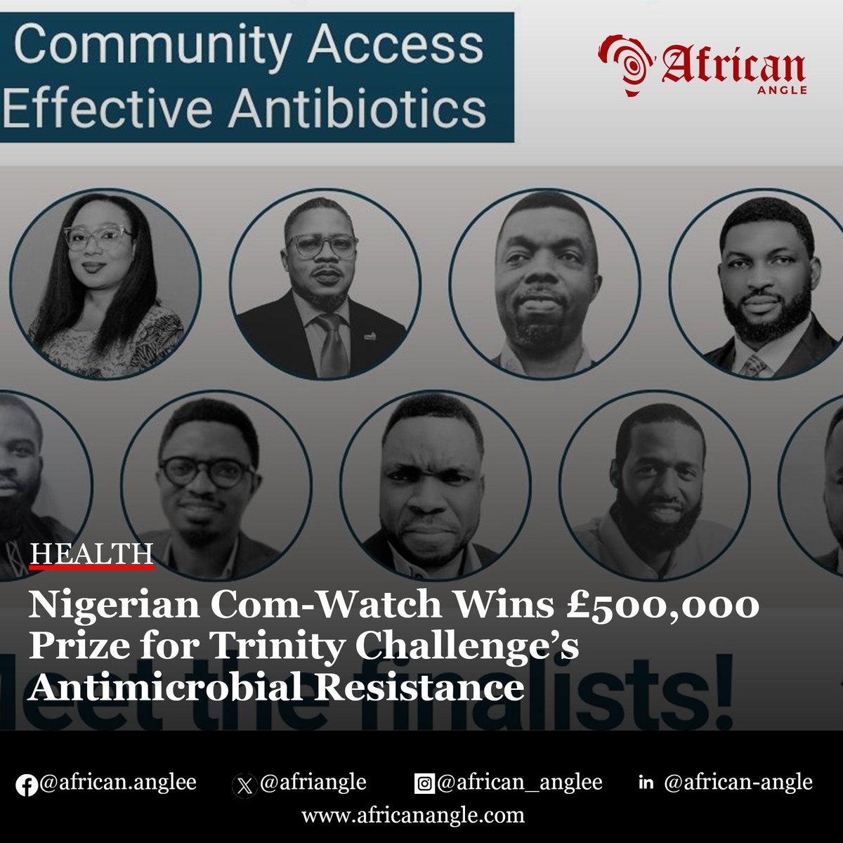 The <a href="/TrinityChall/">The Trinity Challenge</a>  announced the two winning teams on Wednesday, adding that the selection of the winners is aimed at tackling the growing threat of AMR.
read more:
africanangle.com/nigerian-com-w…