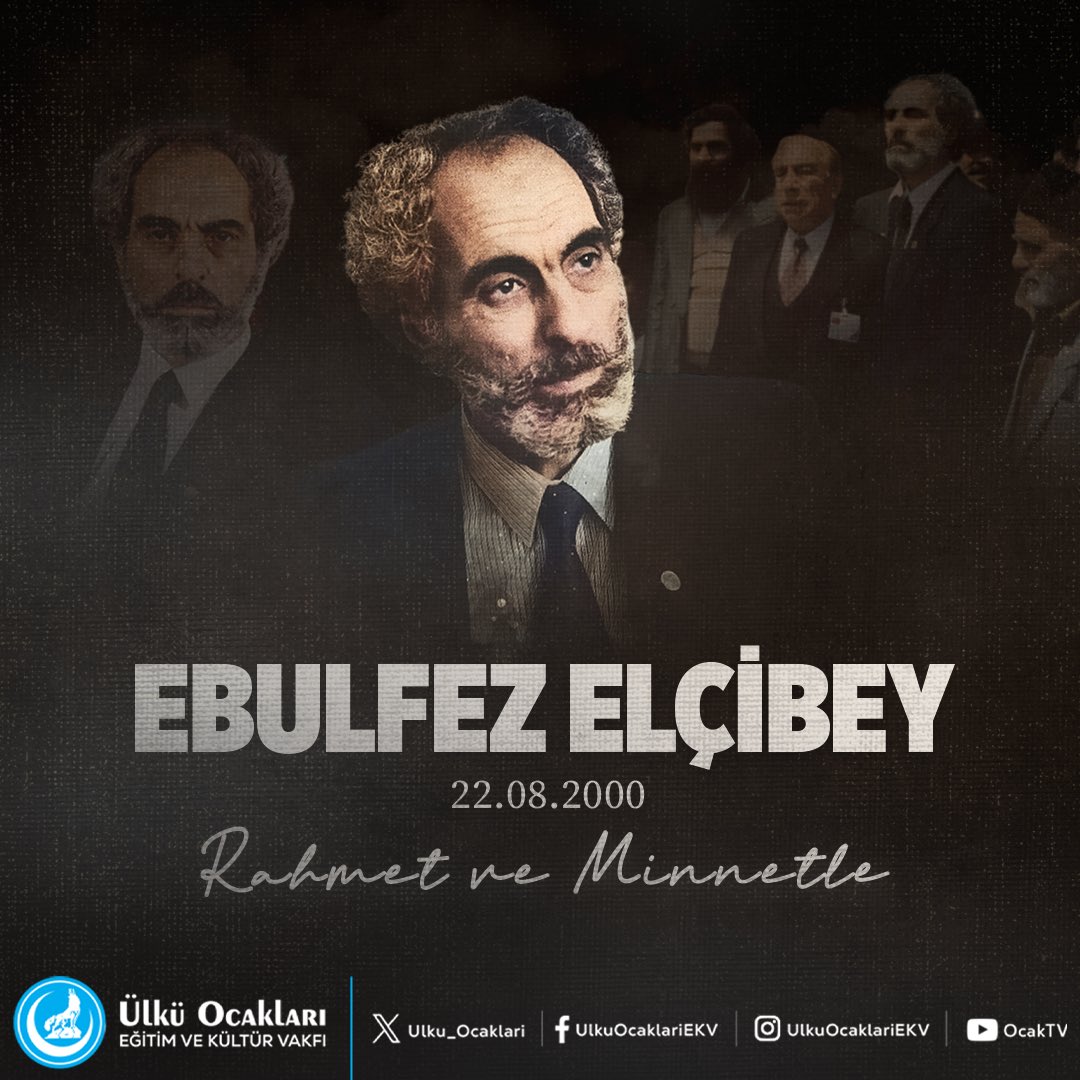 Büyük Türk Milliyetçisi, dost ve kardeş Azerbaycan’ın merhum Cumhurbaşkanı #EbulfezElçibey’i vefatının yıl dönümünde rahmet ve minnetle anıyoruz. 🇹🇷🇦🇿

<a href="/ayyildirim1/">Ahmet Yiğit Yıldırım</a> 
<a href="/hberkeozdemir/">Hüseyin Berke Özdemir</a> 
<a href="/TCTURKER42/">Türker TÜRKOĞLU</a> 
<a href="/bayramkuzu42/">Bayram Kuzu</a>
@aktass1_