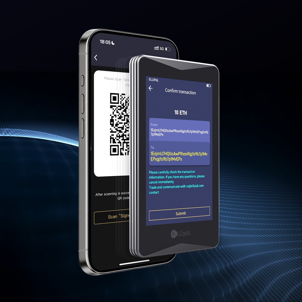 Don’t sign blind.
Scammers love it when you do.

ELLIPAL Titan 2.0 lets you see the full transaction before you sign —offline, air-gapped, tamper-proof.