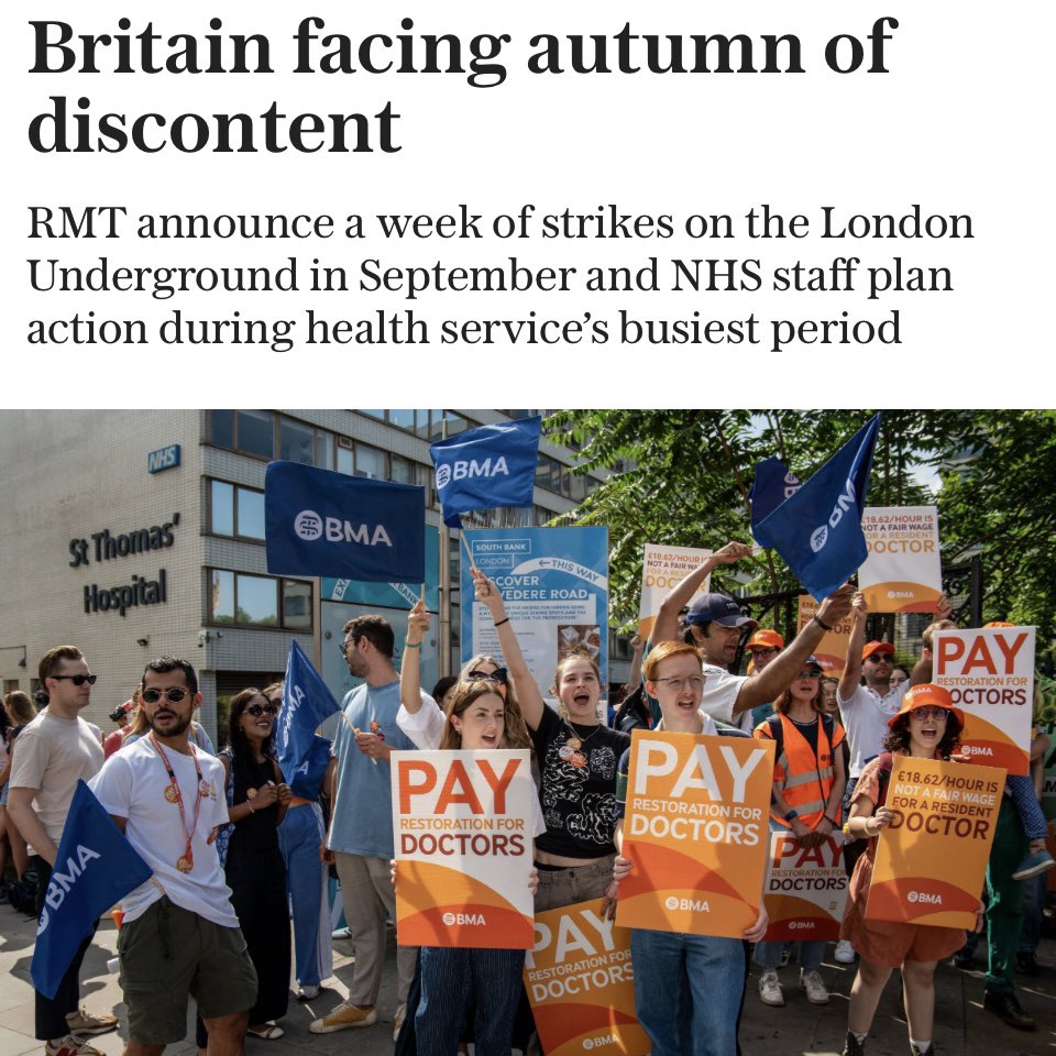 As families and businesses go back to work next week, the nation’s unions - emboldened by the support of the Labour government they helped install - plan to get on with strikes and holding the economy to ransom.

Labour must shelve its union-inspired (Un)Employment Bill now.