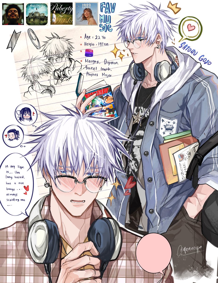qeanoya's tweet photo. im late but this is nerdjo😜
#GojoSatoru #JujutsuKaisen #jjk https://t.co/Osmf2g9tns