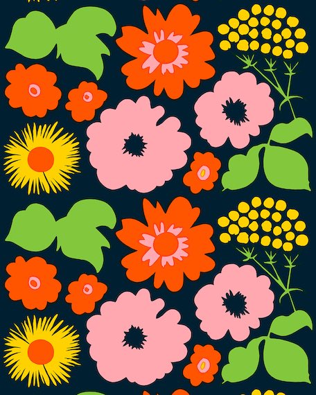 ArtGuideAlex's tweet image. Flowers on Friday.. 
Kukkatori 1970 #MaijaIsola #Marimekko