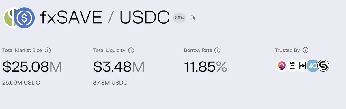 f(x) Protocol (@protocol_fx) on Twitter photo Not only $fxUSD supply and Stability Pool TVL is growing ๐
The <a href="/MorphoLabs/">Morpho ๐ฆ</a> $fxSAVE market has surpassed $25M in TVL, positioning fxSAVE as one of the top yield vaults. Not only $fxUSD supply and Stability Pool TVL is growing ๐
The <a href="/MorphoLabs/">Morpho ๐ฆ</a> $fxSAVE market has surpassed $25M in TVL, positioning fxSAVE as one of the top yield vaults.
