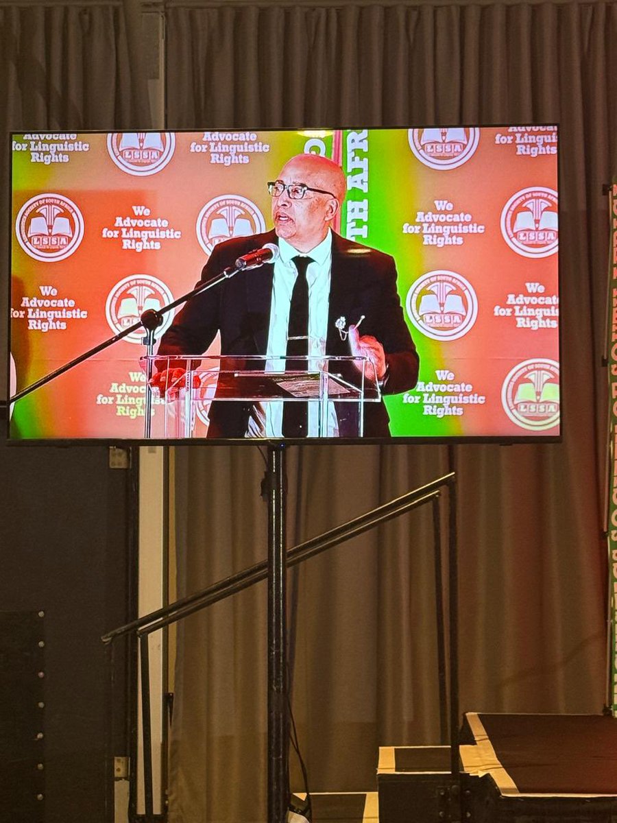 PanSALB's tweet photo. PanSALB Chief Executive Officer, Mr Lance Schultz delivered the keynote address at the inaugural Linguistic Society of South Africa (LSSA) conference gala dinner. The work of PanSALB and the LSSA, are instrumental in advancing linguistic research, education, and advocacy. https://t.co/bjZFM2ZFrq