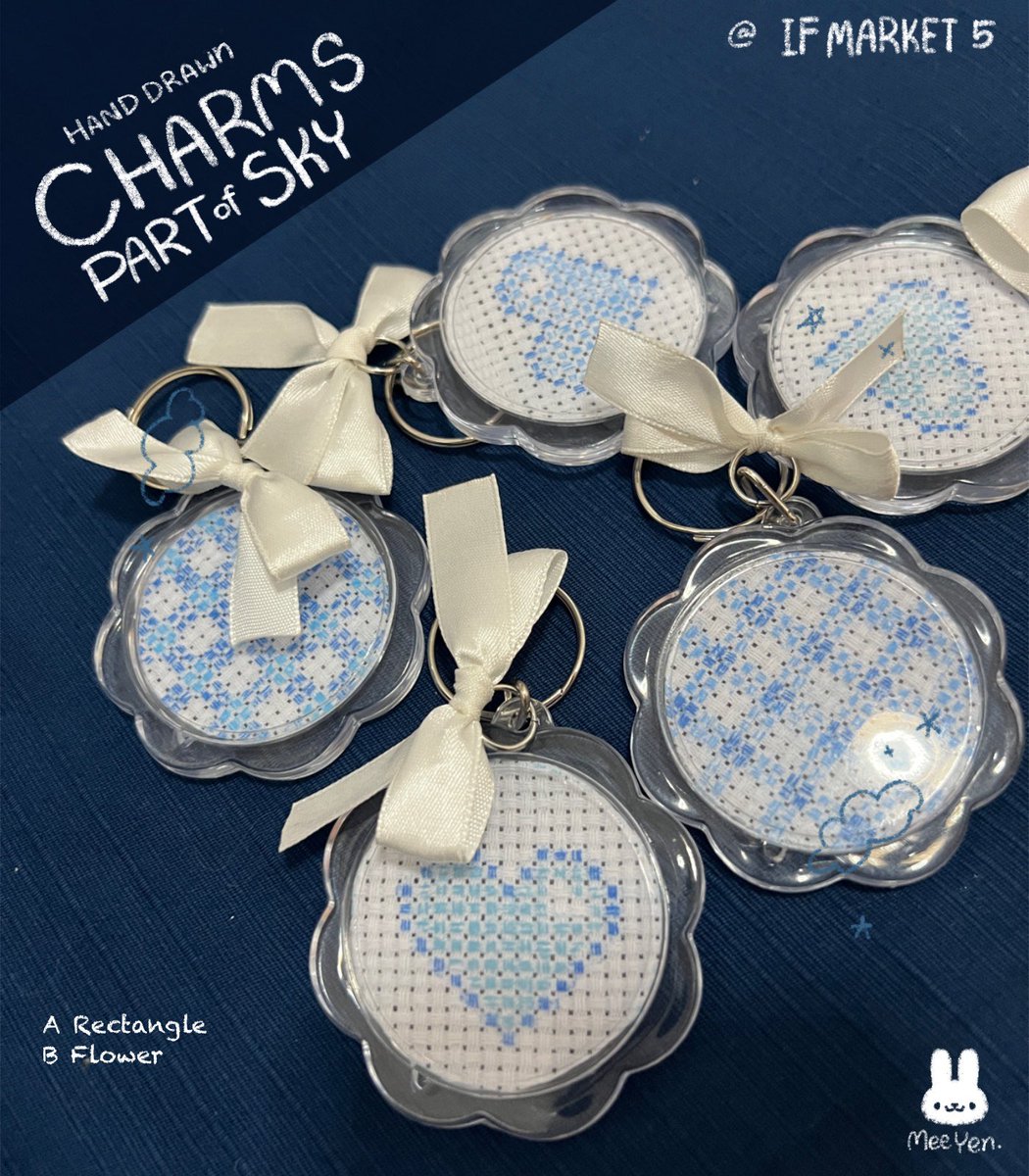 มีพวงกุญแจก้อนเมฆด้วยฮะ วาดมือทุกอันเลย แสนลิมิเต เติมความฟ้าไว้ที่กระเป๋ากันได้ที่ F03 หมี่เย็นไปวันอาทิตย์ 24 วันเดียวนะคั้บ IFMARKET5 //จำนวนจำกัดมาก เพราะกลัวแป้กขายไม่ออกมันซึม 🥹
