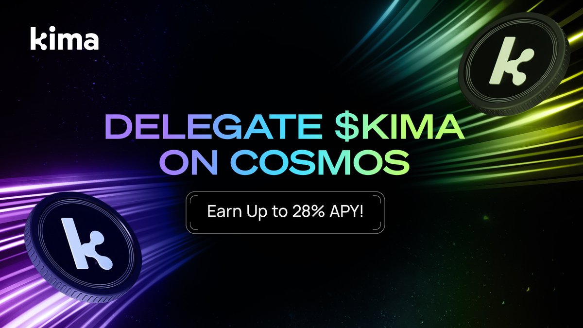 🚀 Delegate $KIMA on Cosmos — Earn Up to 28% APY!

Yes, it’s live. You can now delegate your $KIMA on the Cosmos chain through the KIMA Hub and start earning rewards: hub.kima.network

Here's how to join:

1️⃣ Bridge your $KIMA from Arbitrum
🔗 Bridge Now: