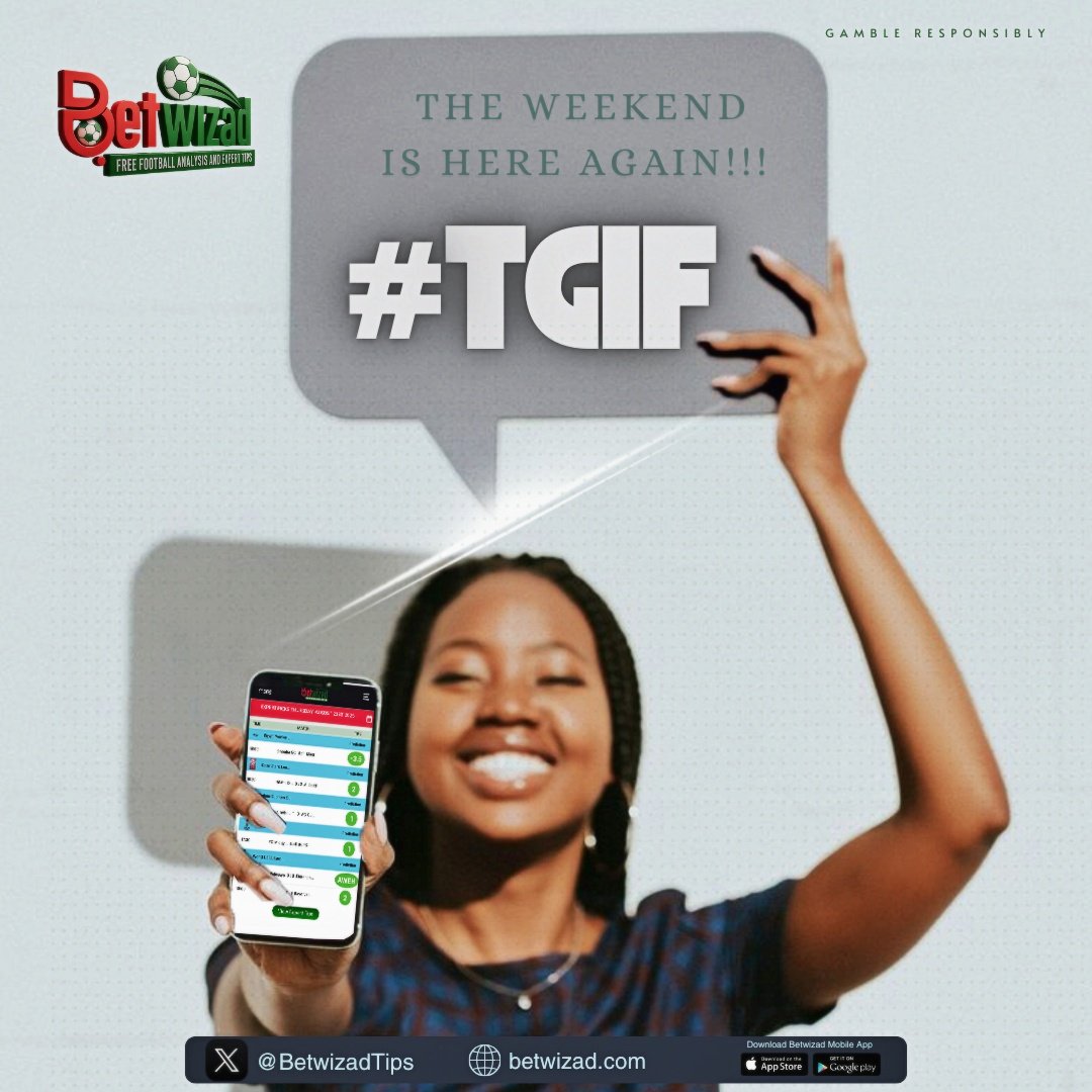 Yesterday was all about wins with Betwizad ✅🔥 — and that’s just the beginning! It’s Friday, the perfect time to let Betwizad lead the way in your betting journey. With us, success isn’t about luck — it’s strategy, precision, and guaranteed results 📈💰. Don’t just bet, bet