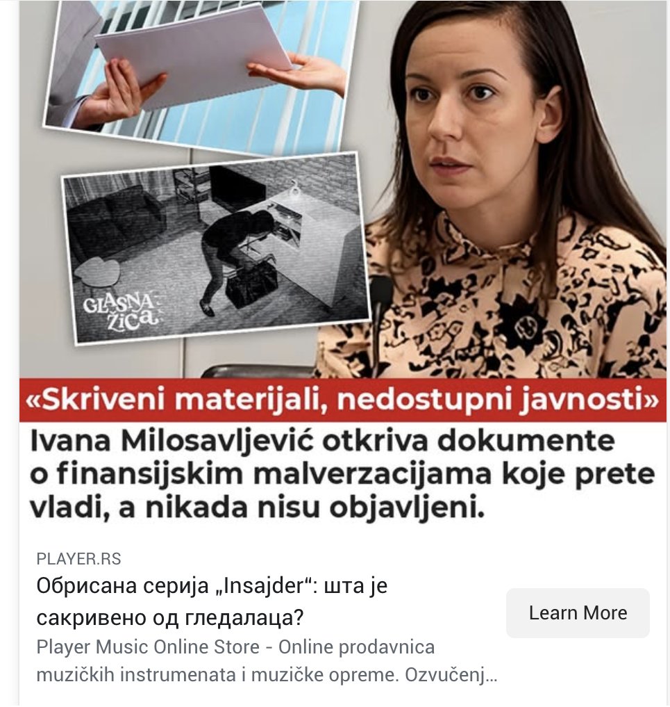 Upozorenje 🚨

Na društvenim mrežama kruže sponzorisane reklame na kojima se nalazi naša novinarka <a href="/MilosaIvana/">Ivana Milosavljević</a>.

Ove reklame upućuju na prevaru, te vas molimo da ne klikćete na njih, a ukoliko ih vidite, pošaljite nam skrinšot kako bismo mogli da prikupimo dokaze za prijavu.