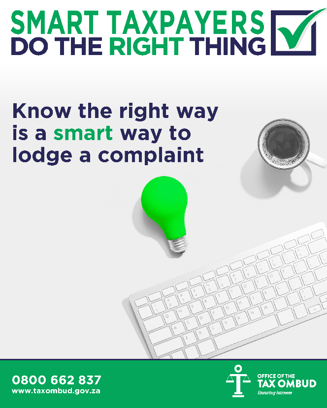 TaxOmbud's tweet photo. If you havenโt tried resolving your issue directly with SARS first, the Tax Ombud may reject your complaint, unless there are compelling circumstances - https://t.co/Ru69mcaunk. #TaxOmbud #Filingseason #SmartTaxpayers #DoTheRightThing #TaxOmbud #Filingseason #SmartTaxpayers https://t.co/zj3PQd2VOu