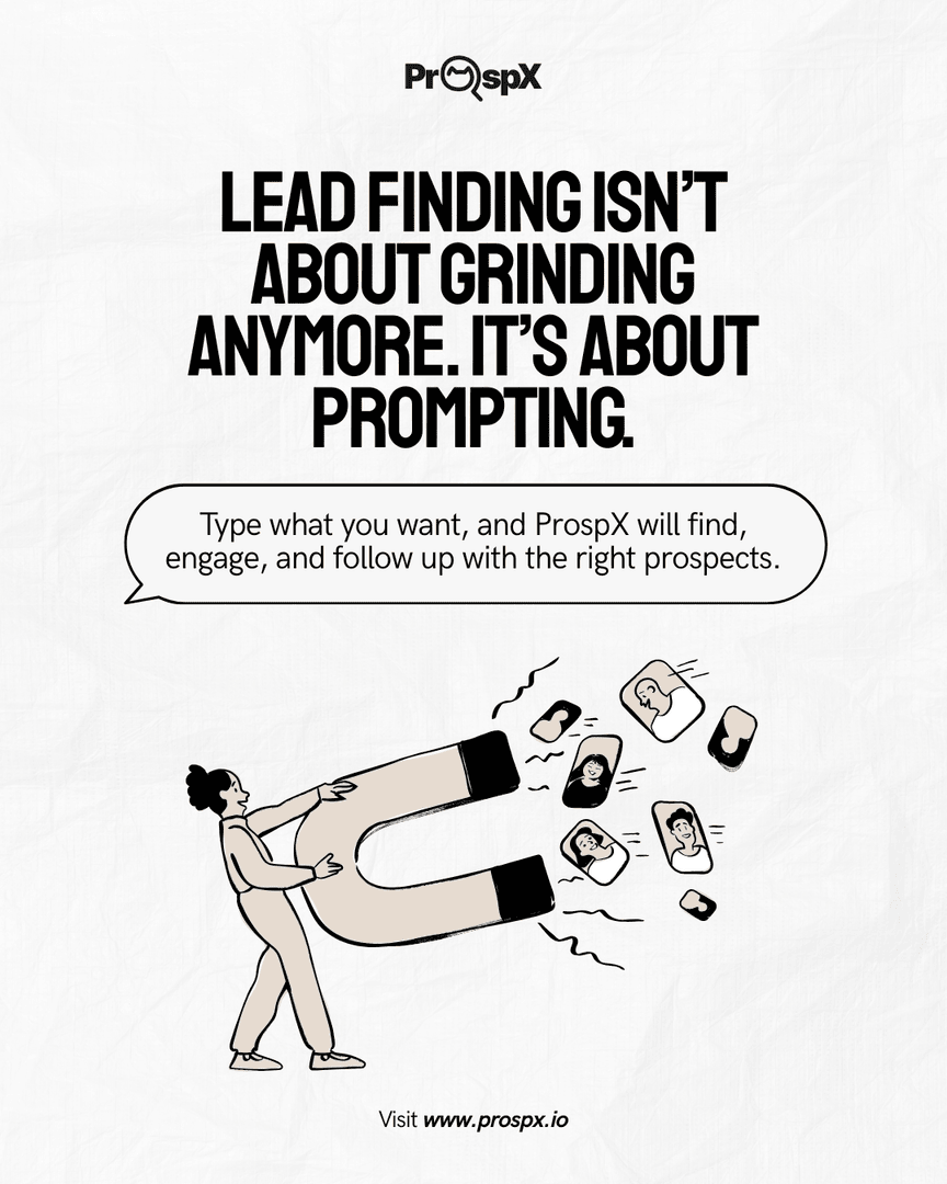 prospxio's tweet photo. Prospecting shouldn’t feel like a second job.

That’s why ProspX automates the entire workflow, so your team spends less time searching and more time closing.

#LeadGeneration #SalesAutomation #OutboundSales #B2BSales #Prospecting https://t.co/WheeWHFUlO