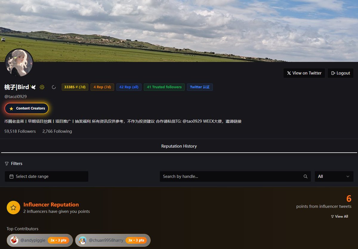 桃子(🔴,💊) (@taozi0929) on Twitter photo 最近有点摆烂😅,从8月9日成为 <a href="/GiveRep/">GiveRep</a> 和 <a href="/GiveRep_CN/">GiveRep中文</a> 的影响者到现在都没分享。结果同期的伙伴们早就赚到几千积分了,我才反应过来:该奋起直追了!💪
<a href="/GiveRep/">GiveRep</a> 的玩法其实超简单: 最近有点摆烂😅,从8月9日成为 <a href="/GiveRep/">GiveRep</a> 和 <a href="/GiveRep_CN/">GiveRep中文</a> 的影响者到现在都没分享。结果同期的伙伴们早就赚到几千积分了,我才反应过来:该奋起直追了!💪
<a href="/GiveRep/">GiveRep</a> 的玩法其实超简单: