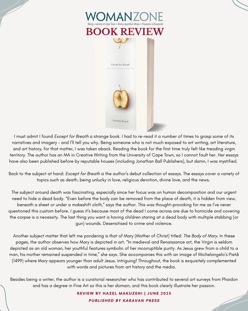 BOOK REVIEW: Except for Breath by Lucienne Bestall (Publisher by Karavan Press) 

#Bookreview #bookrec