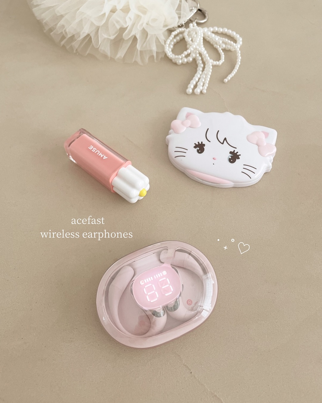 ACEFAST ACEFIT Pro ピンク ワイヤレスイヤホン | ワイヤレス