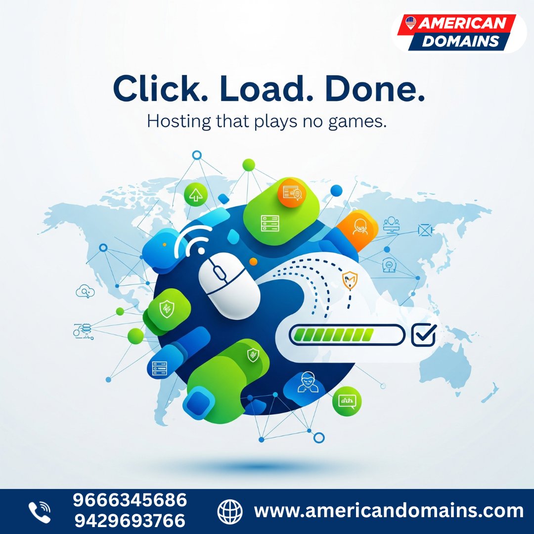 DomainsAme85783's tweet image. 🕹️ Click. Load. Done. Hosting that plays no games.
With American Domains, your site is fast, secure &amp;amp; always online — no lags, no downtime, no excuses. 
📞 +91 9429693766 | +91 9666345686
🌍 americandomains.com
#AmericanDomains #FastSecureReliable #WebHosting #WebsiteUptime