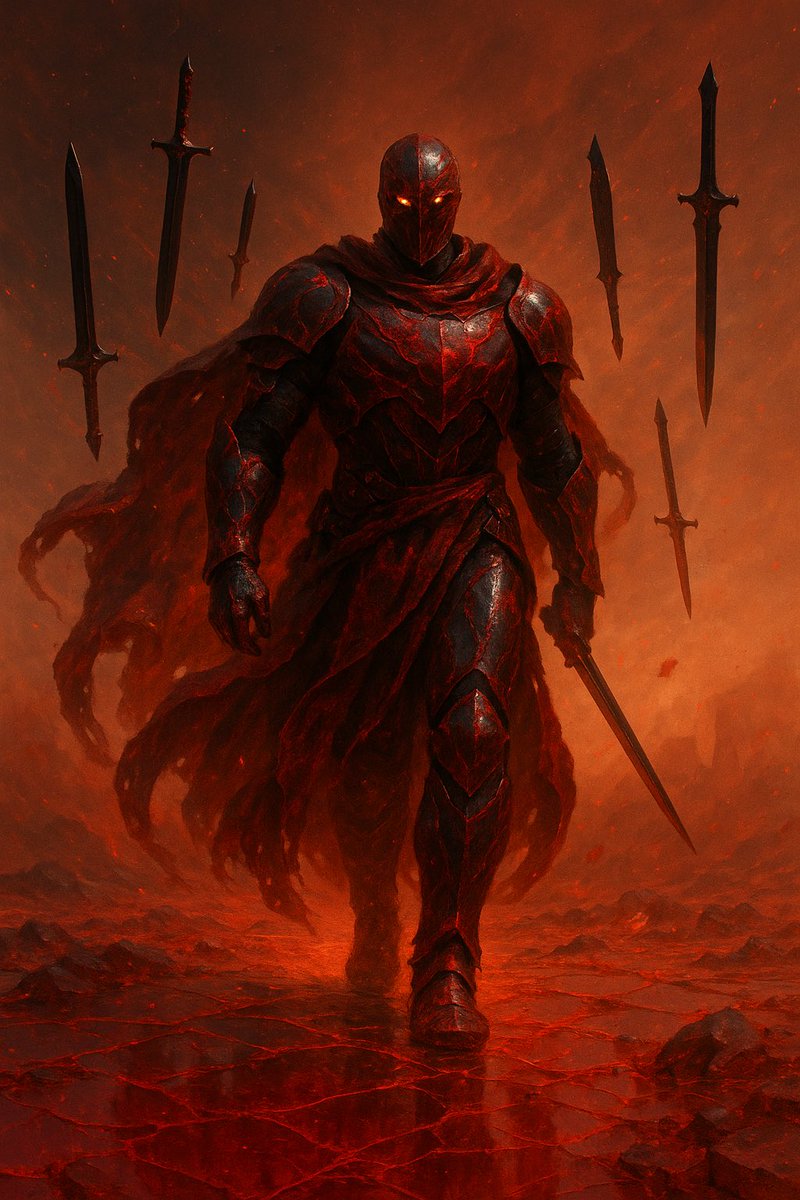 SubAiArt's tweet photo. He is not the flame. He is the furnace.
Where he walks, swords obey.
#HellKnight #Fireborne #DarkFiction #AIart https://t.co/n3b3kPfwvU