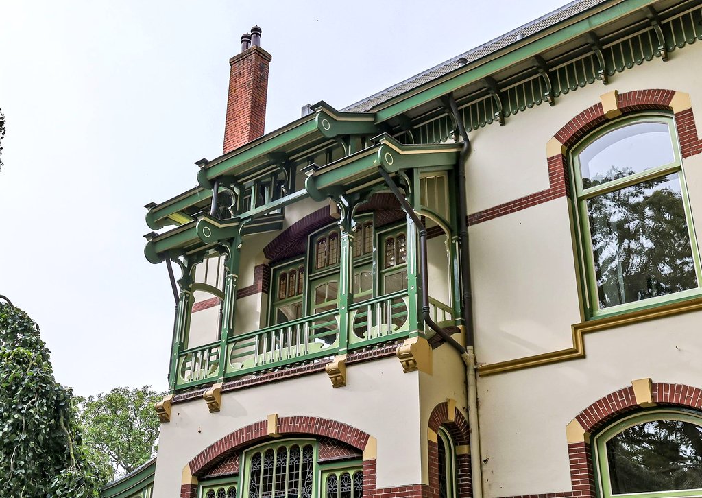 Jugendstil villa in the village of Usquert, the Netherlands from 1903 designed by Dutch architect Gerrit Nijhuis (1860-1940).